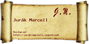 Jurák Marcell névjegykártya